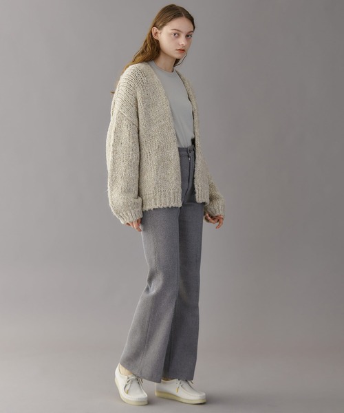 LE GLAZIK（ルグラジック）の「LE GLAZIK | スーパーファインアルパカ ショートカーディガン WOMEN（カーディガン/ボレロ・レディース・ピンク/ベージュ/チャコール・36）」の6枚目の写真
