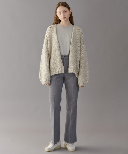 LE GLAZIK（ルグラジック）の「LE GLAZIK | スーパーファインアルパカ ショートカーディガン WOMEN（カーディガン/ボレロ・レディース・ピンク/ベージュ/チャコール・36）」の16枚目の写真