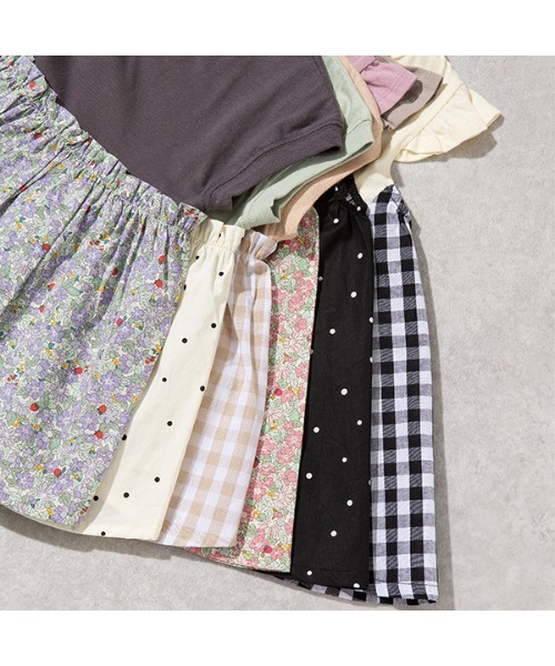 Lycee mine（リセマイン）の「【型崩れしないやわらかコットン】選べる2パターンフェイクレイヤードデザインTシャツ（Tシャツ/カットソー・キッズ・ミント/ラベンダー/アイボリー/ライトベージュ/チャコール/ベージュ系・110cm/100cm/120cm/130cm/140cm/150cm）」の11枚目の写真