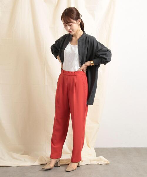 coen(コーエン)の「ウィンターリネンフリルピンタックシャツ(シャツ/ブラウス・レディース・オフホワイト/ダークグレー/モカ・L/M)」の11枚目の写真