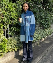 RODEO CROWNS WIDE BOWL | Denim カスタムシャツワンピース(シャツワンピース)