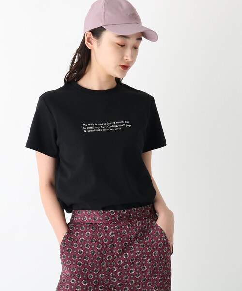 OPAQUE.CLIP(オペークドットクリップ)の「◆メッセージプリントTシャツ【WEB限定サイズ】(Tシャツ/カットソー・レディース・ブラック/オフホワイト/イエロー・40/38/42)」の3枚目の写真