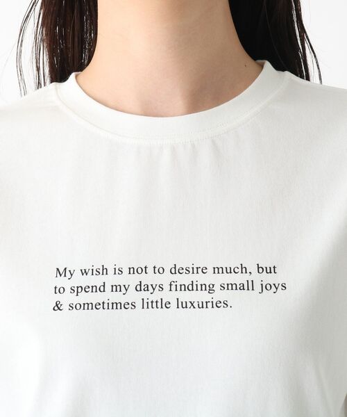 OPAQUE.CLIP(オペークドットクリップ)の「◆メッセージプリントTシャツ【WEB限定サイズ】(Tシャツ/カットソー・レディース・ブラック/オフホワイト/イエロー・40/38/42)」の7枚目の写真