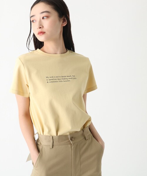 OPAQUE.CLIP(オペークドットクリップ)の「◆メッセージプリントTシャツ【WEB限定サイズ】(Tシャツ/カットソー・レディース・ブラック/オフホワイト/イエロー・40/38/42)」の11枚目の写真