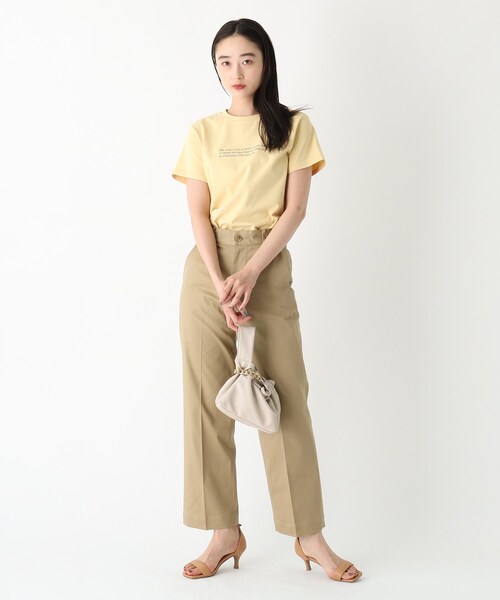 OPAQUE.CLIP(オペークドットクリップ)の「◆メッセージプリントTシャツ【WEB限定サイズ】(Tシャツ/カットソー・レディース・ブラック/オフホワイト/イエロー・40/38/42)」の14枚目の写真
