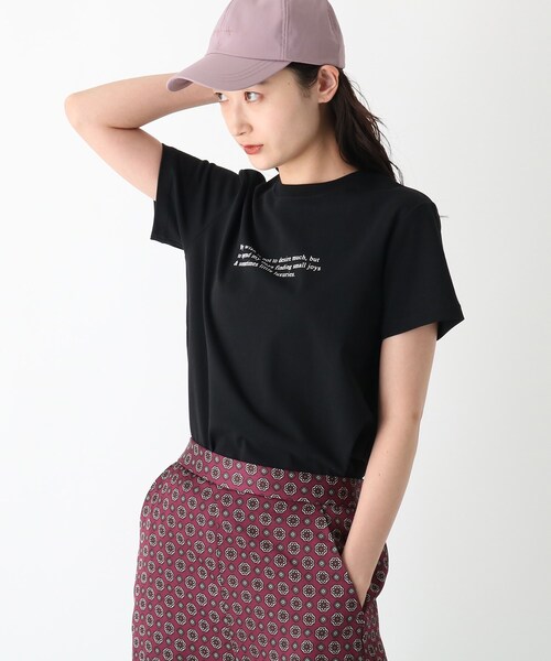 OPAQUE.CLIP(オペークドットクリップ)の「◆メッセージプリントTシャツ【WEB限定サイズ】(Tシャツ/カットソー・レディース・ブラック/オフホワイト/イエロー・40/38/42)」の16枚目の写真