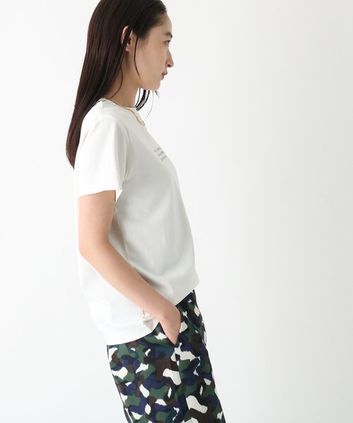OPAQUE.CLIP(オペークドットクリップ)の「◆メッセージプリントTシャツ【WEB限定サイズ】(Tシャツ/カットソー・レディース・ブラック/オフホワイト/イエロー・40/38/42)」の21枚目の写真