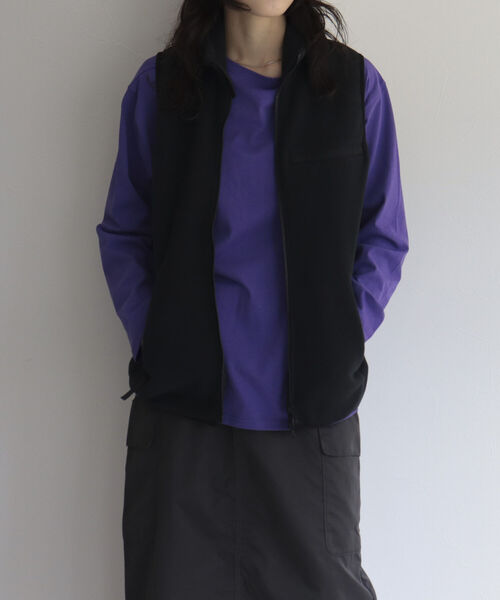 WILD THINGS(ワイルドシングス)の「【別注カラーあり】【WILD THINGS/ワイルドシングス】POLARTEC VEST フリースベスト(ベスト・レディース・ライトグレー/ブラック・M)」の18枚目の写真