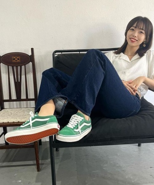 VANS(バンズ)の「VANS ヴァンズ OLD SKOOL オールドスクール V36CF COLORS L.GREEN(スニーカー・メンズ・グリーン・6/10h/12/7/8h/5h/4/10/11/13/9/6h/5/8/4h/7h/9h)」の7枚目の写真
