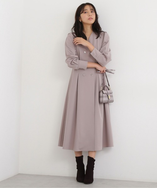 NATURAL BEAUTY BASIC(ナチュラルビューティーベーシック)の「トレンチディテールワンピース(ワンピース・レディース・ネイビー/キャメル/グレイッシュベージュ・SMALL/MEDIUM)」の17枚目の写真