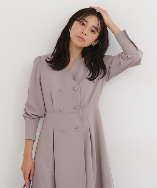 NATURAL BEAUTY BASIC(ナチュラルビューティーベーシック)の「トレンチディテールワンピース(ワンピース・レディース・ネイビー/キャメル/グレイッシュベージュ・SMALL/MEDIUM)」の12枚目の写真