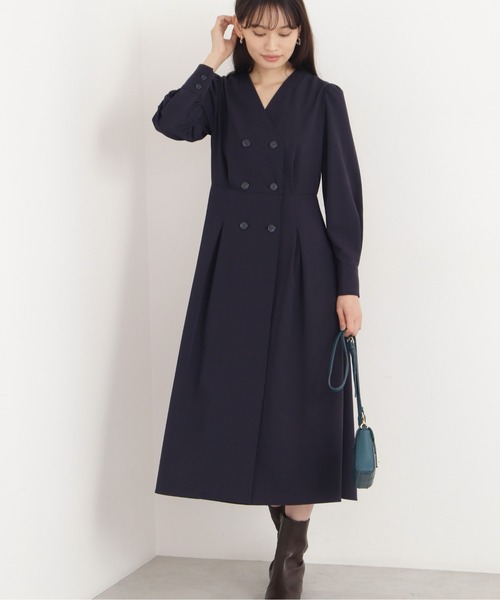 NATURAL BEAUTY BASIC(ナチュラルビューティーベーシック)の「トレンチディテールワンピース(ワンピース・レディース・ネイビー/キャメル/グレイッシュベージュ・SMALL/MEDIUM)」の18枚目の写真