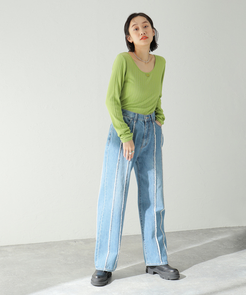 Oriens JOURNAL STANDARD（オリエンス ジャーナルスタンダード）の「バタフライエンブレムロングスリーブ / Butterfly emb. Long Sleeve（Tシャツ/カットソー・レディース・ホワイト/レッド/モスグリーン・FREE）」の8枚目の写真