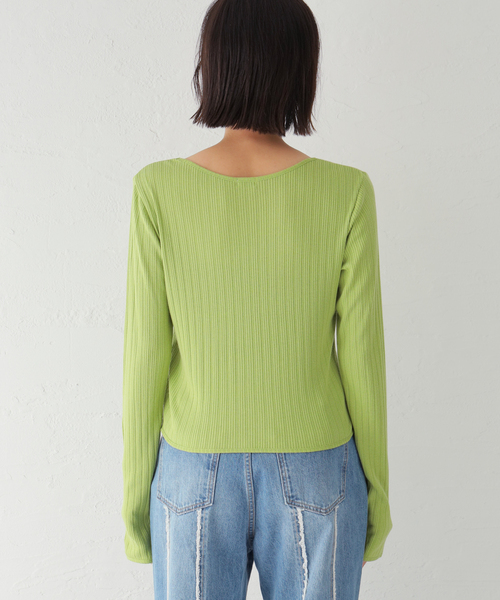 Oriens JOURNAL STANDARD（オリエンス ジャーナルスタンダード）の「バタフライエンブレムロングスリーブ / Butterfly emb. Long Sleeve（Tシャツ/カットソー・レディース・ホワイト/レッド/モスグリーン・FREE）」の14枚目の写真