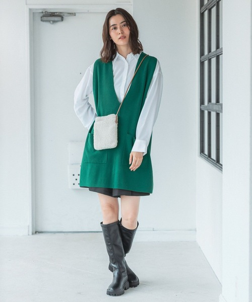 LEPSIM（レプシィム）の「レギュラーシャツ　349274（シャツ/ブラウス・レディース・ライトブルー/オフホワイト/チャコールグレー・TALL/FREE）」の8枚目の写真