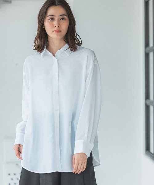 LEPSIM（レプシィム）の「レギュラーシャツ　349274（シャツ/ブラウス・レディース・ライトブルー/オフホワイト/チャコールグレー・TALL/FREE）」の11枚目の写真