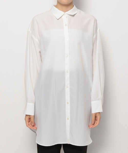 LEPSIM（レプシィム）の「レギュラーシャツ　349274（シャツ/ブラウス・レディース・ライトブルー/オフホワイト/チャコールグレー・TALL/FREE）」の18枚目の写真