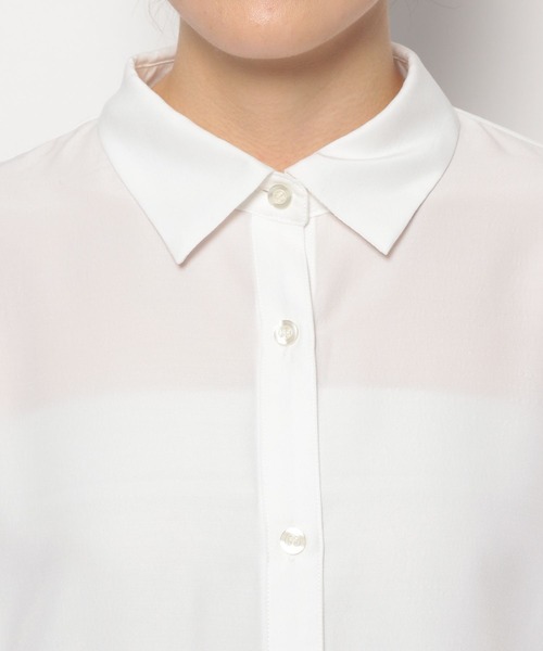 LEPSIM（レプシィム）の「レギュラーシャツ　349274（シャツ/ブラウス・レディース・ライトブルー/オフホワイト/チャコールグレー・TALL/FREE）」の21枚目の写真