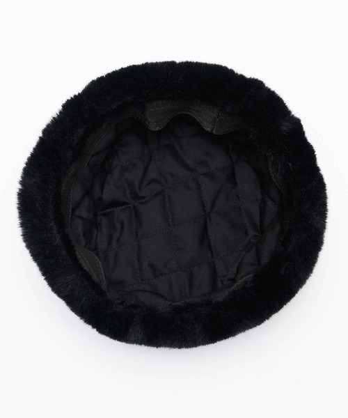 X-girl（エックスガール）の「COSSACK CAP（ハンチング/ベレー帽・レディース・ブラック/ホワイト/ブラウン・ONE SIZE）」の7枚目の写真