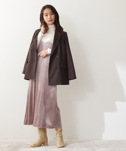 N.（N. Natural Beauty Basic）（エヌエヌナチュラルビューティーベーシック）の「◆ベロアキャミワンピース（ワンピース・レディース・ブラック/グレー・MEDIUM）」の11枚目の写真