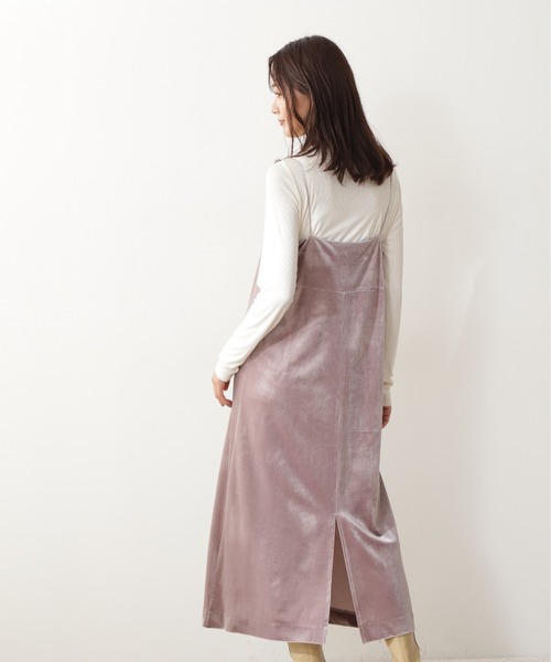 N.（N. Natural Beauty Basic）（エヌエヌナチュラルビューティーベーシック）の「◆ベロアキャミワンピース（ワンピース・レディース・ブラック/グレー・MEDIUM）」の9枚目の写真