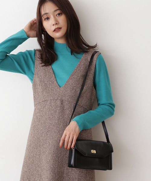 N.（N. Natural Beauty Basic）（エヌエヌナチュラルビューティーベーシック）の「◆総針ボトルネック長袖ニット（ニット/セーター・レディース・ブラック/オレンジ/グリーン/クリーム/ブラウン・MEDIUM）」の4枚目の写真