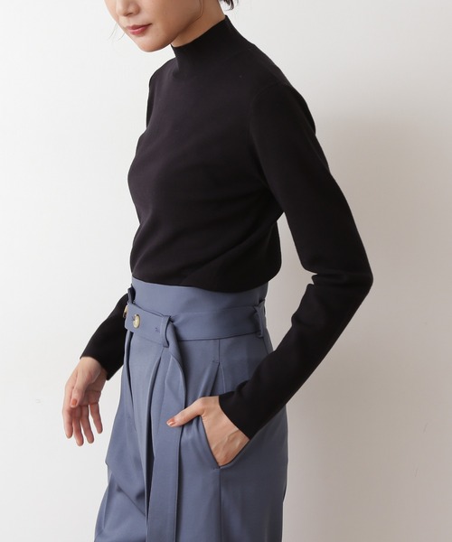 N.（N. Natural Beauty Basic）（エヌエヌナチュラルビューティーベーシック）の「◆総針ボトルネック長袖ニット（ニット/セーター・レディース・ブラック/オレンジ/グリーン/クリーム/ブラウン・MEDIUM）」の15枚目の写真