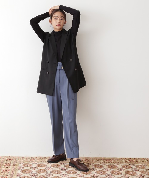 N.（N. Natural Beauty Basic）（エヌエヌナチュラルビューティーベーシック）の「◆総針ボトルネック長袖ニット（ニット/セーター・レディース・ブラック/オレンジ/グリーン/クリーム/ブラウン・MEDIUM）」の16枚目の写真