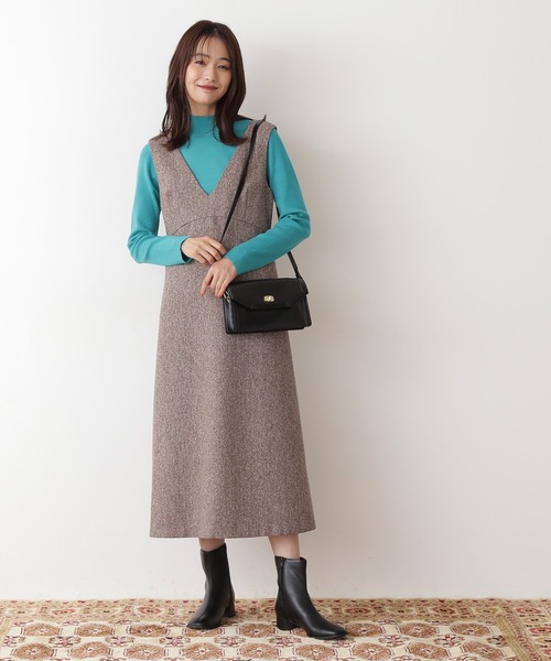 N.（N. Natural Beauty Basic）（エヌエヌナチュラルビューティーベーシック）の「◆総針ボトルネック長袖ニット（ニット/セーター・レディース・ブラック/オレンジ/グリーン/クリーム/ブラウン・MEDIUM）」の10枚目の写真