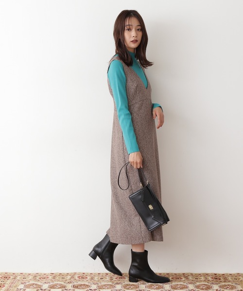 N.（N. Natural Beauty Basic）（エヌエヌナチュラルビューティーベーシック）の「◆総針ボトルネック長袖ニット（ニット/セーター・レディース・ブラック/オレンジ/グリーン/クリーム/ブラウン・MEDIUM）」の7枚目の写真