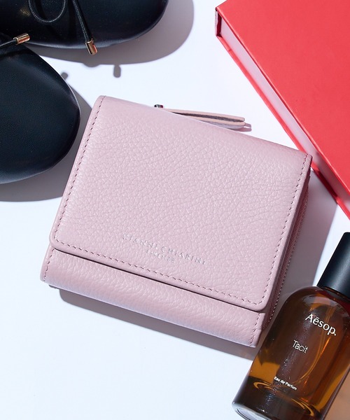 ジャンニキアリーニ WALLET GRAIN 三つ折り財布 VANITY PINK GIANNI CHIARINI TRI-FOLD GRAIN 三つ折り財布 VANITY PINK