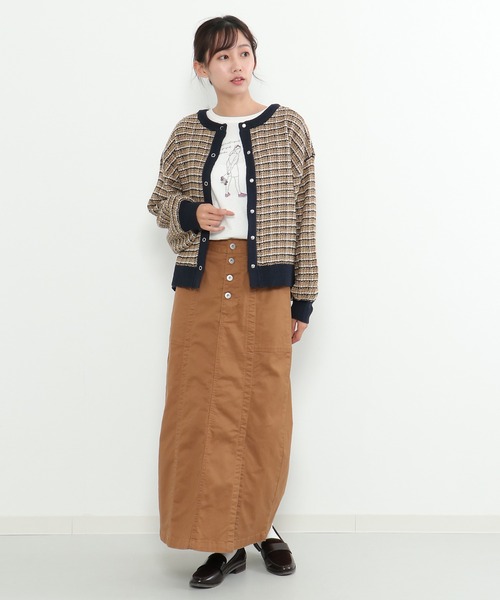 LBC(エルビーシー)の「【ZOZO限定】ツイードニット2WAYカーディガン(カーディガン/ボレロ・レディース・その他21/ベージュ・M/L)」の5枚目の写真