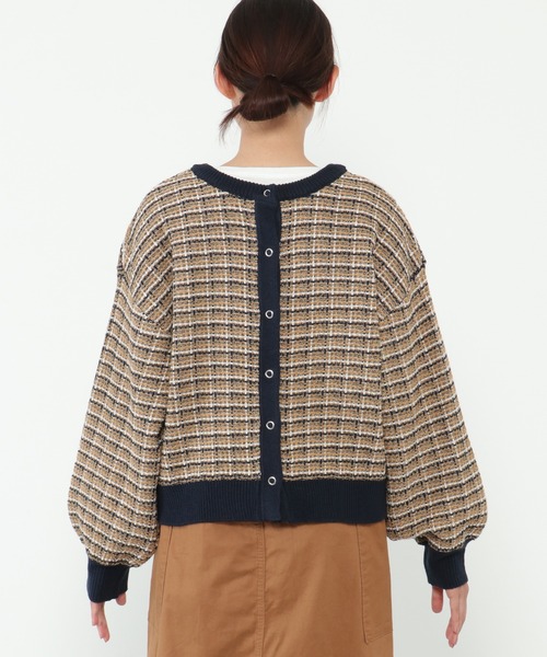 LBC(エルビーシー)の「【ZOZO限定】ツイードニット2WAYカーディガン(カーディガン/ボレロ・レディース・その他21/ベージュ・M/L)」の16枚目の写真