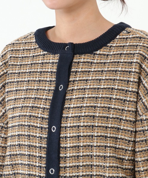 LBC(エルビーシー)の「【ZOZO限定】ツイードニット2WAYカーディガン(カーディガン/ボレロ・レディース・その他21/ベージュ・M/L)」の14枚目の写真