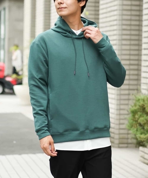 a.v.v(アーヴェヴェ)の「【累計2.5万枚販売】ソフトダンボールなめらかパーカー(パーカー・メンズ・グリーン/ブルー/ベージュ/ボルドー/モカ/オレンジ・46/50/48/44/52)」の4枚目の写真