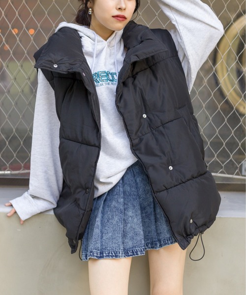 SpRay（スプレイ）の「モンスター中綿ベスト（ベスト・レディース・アイボリー/ベージュ/モカ/ブラック・FREE）」の3枚目の写真