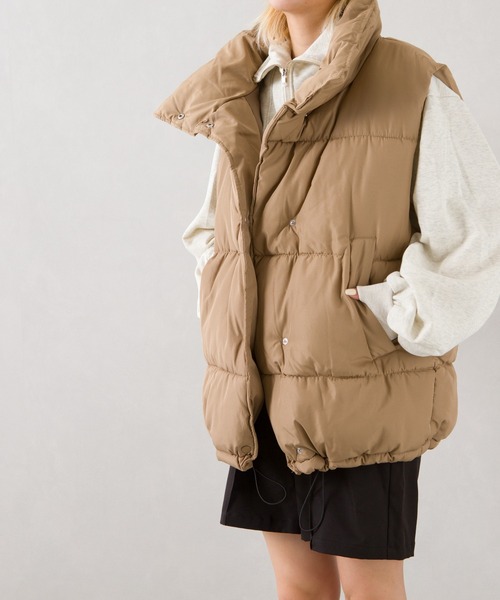 SpRay（スプレイ）の「モンスター中綿ベスト（ベスト・レディース・アイボリー/ベージュ/モカ/ブラック・FREE）」の5枚目の写真