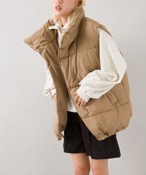 SpRay（スプレイ）の「モンスター中綿ベスト（ベスト・レディース・アイボリー/ベージュ/モカ/ブラック・FREE）」の6枚目の写真