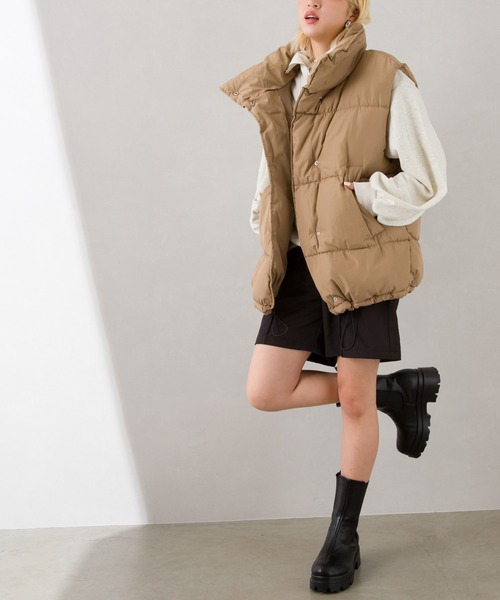 SpRay（スプレイ）の「モンスター中綿ベスト（ベスト・レディース・アイボリー/ベージュ/モカ/ブラック・FREE）」の7枚目の写真