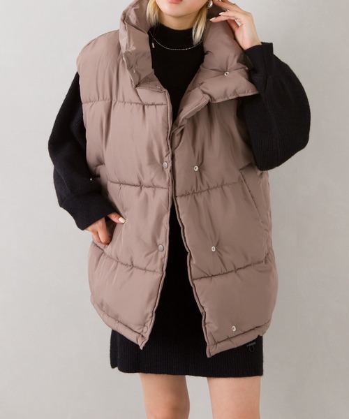 SpRay（スプレイ）の「モンスター中綿ベスト（ベスト・レディース・アイボリー/ベージュ/モカ/ブラック・FREE）」の10枚目の写真