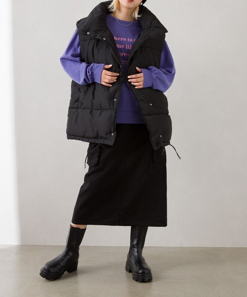 SpRay（スプレイ）の「モンスター中綿ベスト（ベスト・レディース・アイボリー/ベージュ/モカ/ブラック・FREE）」の19枚目の写真