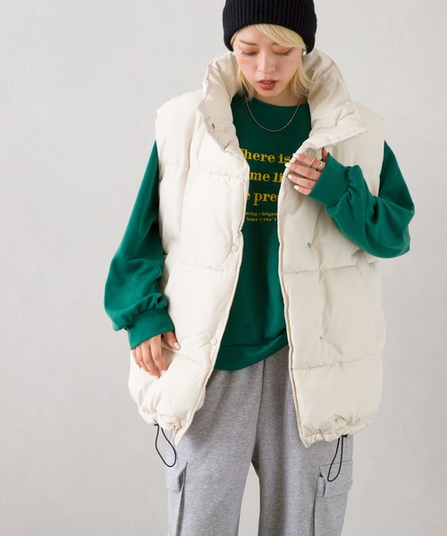 SpRay（スプレイ）の「モンスター中綿ベスト（ベスト・レディース・アイボリー/ベージュ/モカ/ブラック・FREE）」の20枚目の写真