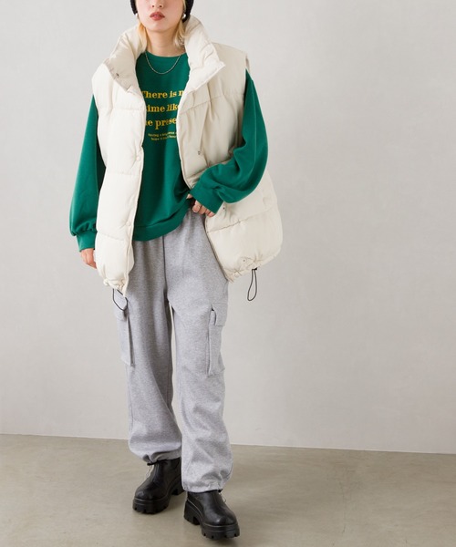 SpRay（スプレイ）の「モンスター中綿ベスト（ベスト・レディース・アイボリー/ベージュ/モカ/ブラック・FREE）」の21枚目の写真