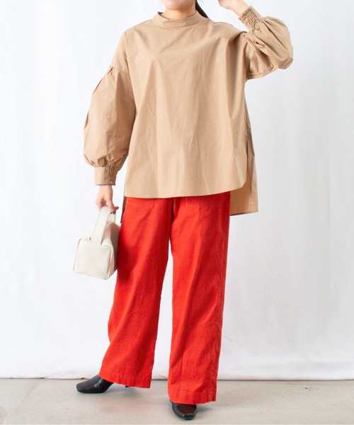 LUCA/LADY LUCK LUCA(ルカ/レディラックルカ)の「LC/LLL ハイネック袖ボリュームギャザーブラウス(シャツ/ブラウス・レディース・ベージュ/ブラウン/ダークネイビー・FREE)」の15枚目の写真