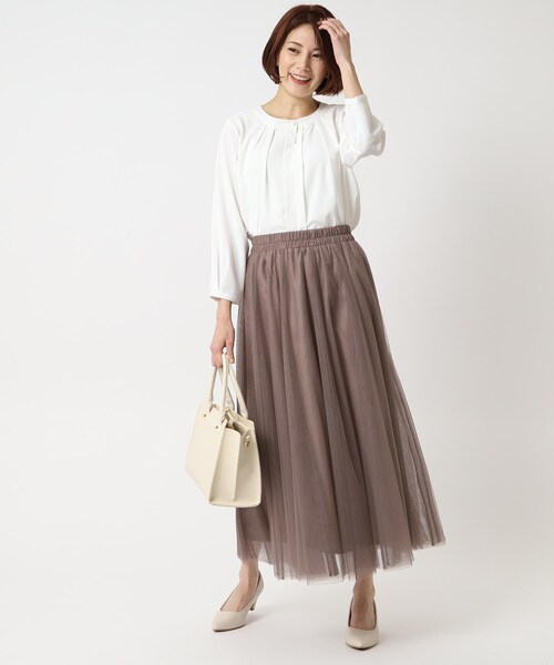 SHOO・LA・RUE(シューラルー)の「◆チュール ボリューム ロングスカート(スカート・レディース・ブラック系2/ベージュ系その他2/ベージュ系その他6・00)」の20枚目の写真