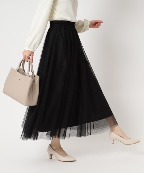 SHOO・LA・RUE(シューラルー)の「◆チュール ボリューム ロングスカート(スカート・レディース・ブラック系2/ベージュ系その他2/ベージュ系その他6・00)」の13枚目の写真