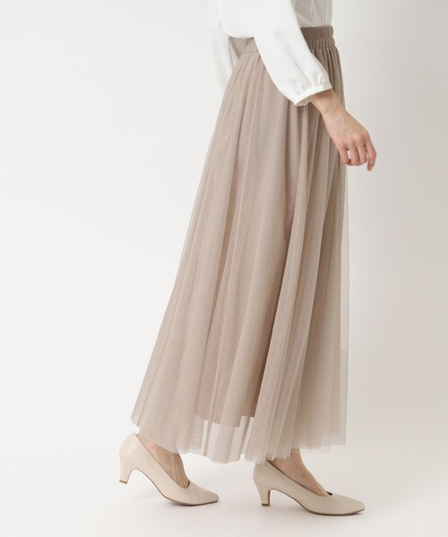 SHOO・LA・RUE(シューラルー)の「◆チュール ボリューム ロングスカート(スカート・レディース・ブラック系2/ベージュ系その他2/ベージュ系その他6・00)」の6枚目の写真