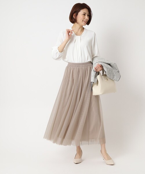 SHOO・LA・RUE(シューラルー)の「◆チュール ボリューム ロングスカート(スカート・レディース・ブラック系2/ベージュ系その他2/ベージュ系その他6・00)」の14枚目の写真