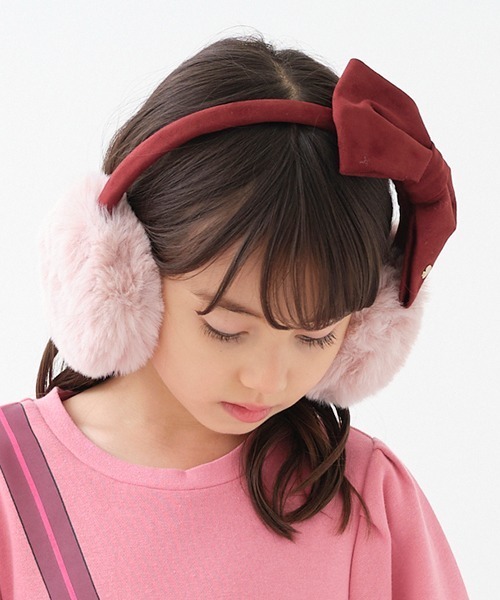 kate spade new york kids（ケイトスペードニューヨーク）の「トドラー ボウイヤーマフ（イヤーマフ・キッズ・ベージュ/ピンク/サックスブルー・FREE）」の6枚目の写真