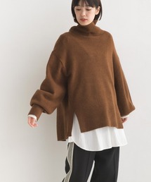 OMNES | もっちり袖ボリュームハイネックプルオーバーニット(ニット/セーター)